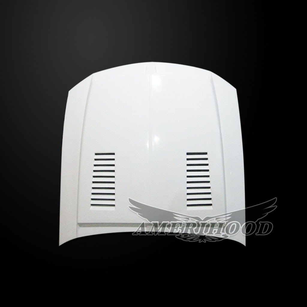 Image 2 - Type-E Dual-Functional Ram Air Hood Fiberglass for 2005-2009 Ford Mustang by Amerihood - FM05AHTEFHW