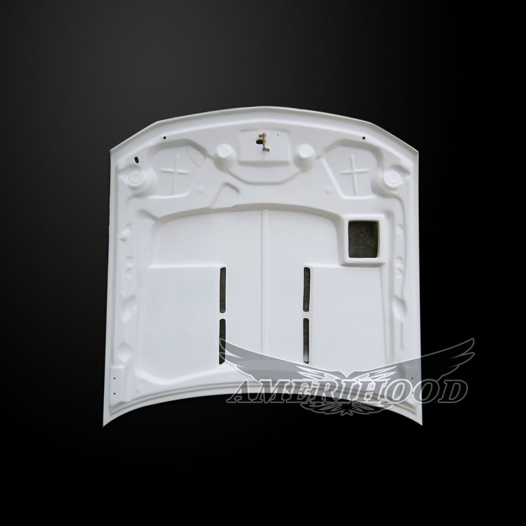 Image 9 - Type-E Dual-Functional Ram Air Hood Fiberglass for 2005-2009 Ford Mustang by Amerihood - FM05AHTEFHW