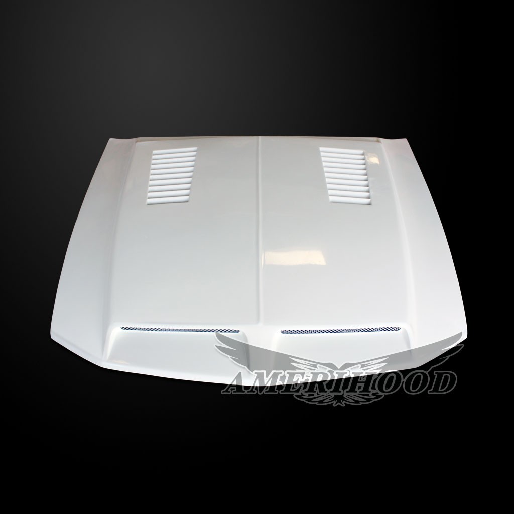 Image 10 - Type-E Dual-Functional Ram Air Hood Fiberglass for 2005-2009 Ford Mustang by Amerihood - FM05AHTEFHW