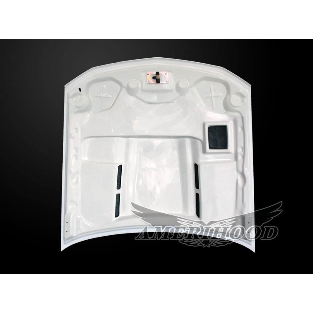 Image 4 - SMS Dual-Functional Ram Air Hood Fiberglass for 2005-2009 Ford Mustang by Amerihood - FM05AHSMSFHW