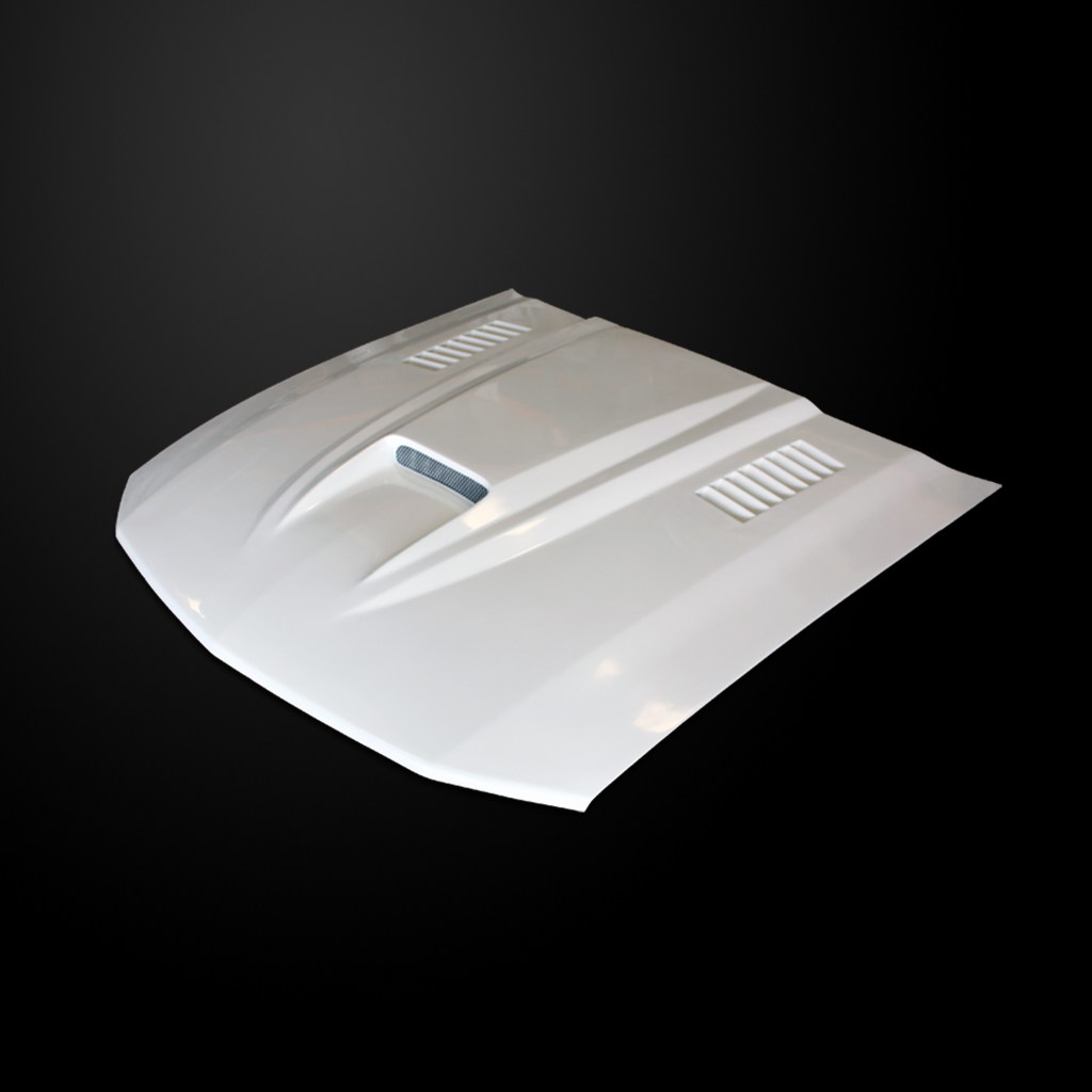 Image 7 - SMS Dual-Functional Ram Air Hood Fiberglass for 2005-2009 Ford Mustang by Amerihood - FM05AHSMSFHW