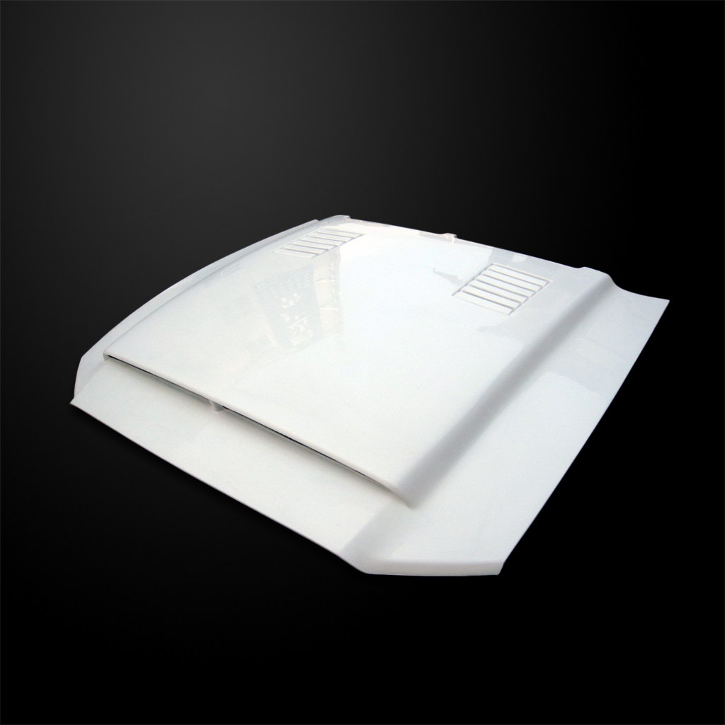 Image 1 - SS Style Dual-Functional Ram Air Hood Fiberglass for 2013-2014 Ford Mustang by Amerihood - FM13AHSSEFHW