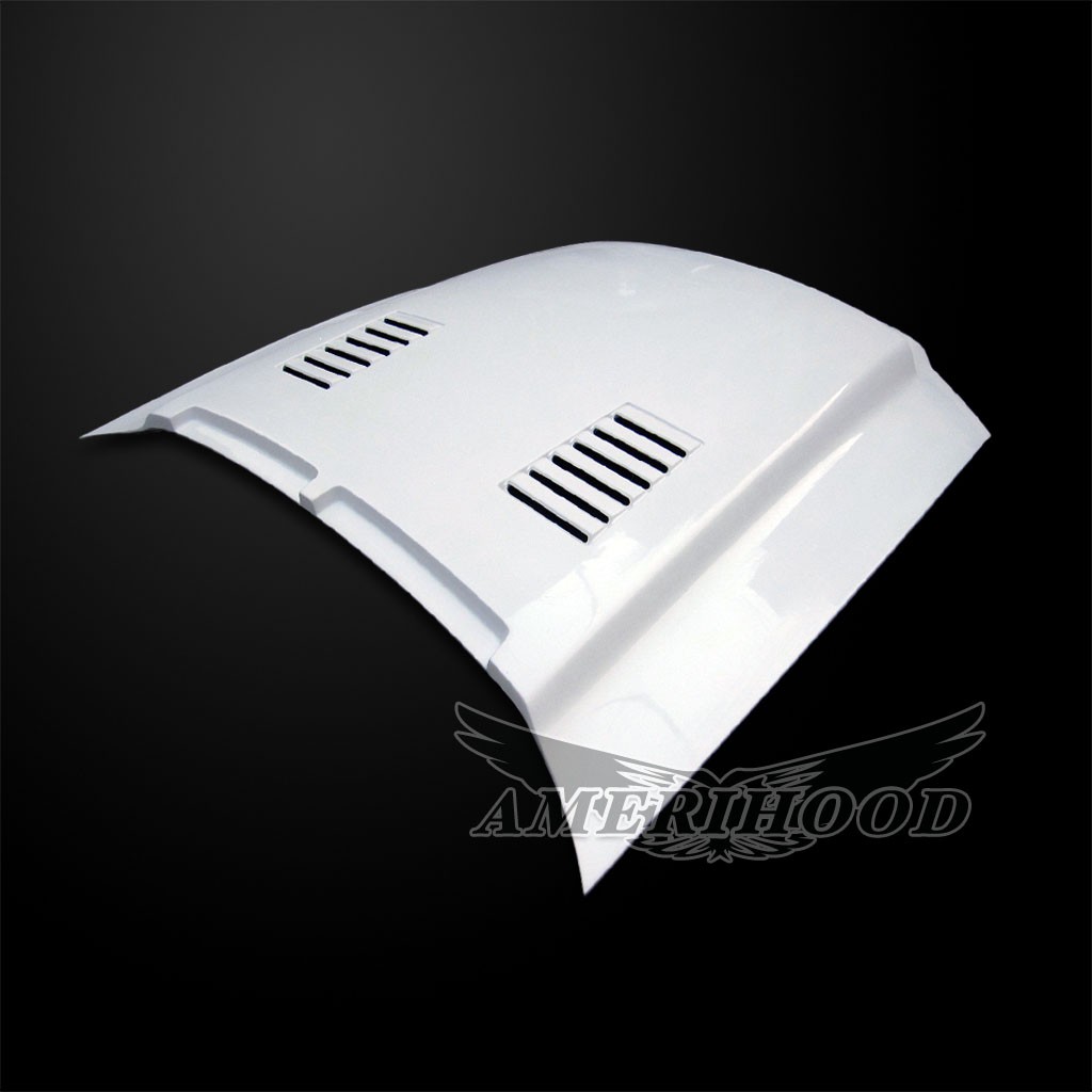Image 3 - SS Style Dual-Functional Ram Air Hood Fiberglass for 2013-2014 Ford Mustang by Amerihood - FM13AHSSEFHW