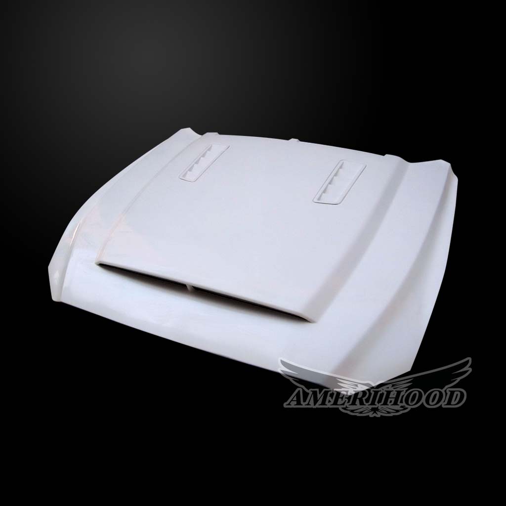 Image 2 - V6/GT/Ecoboost SSE Fiberglass Dual-Functional Ram Air Hood for 2015-2017 Ford Mustang by Amerihood - FM15AHSSEFHW