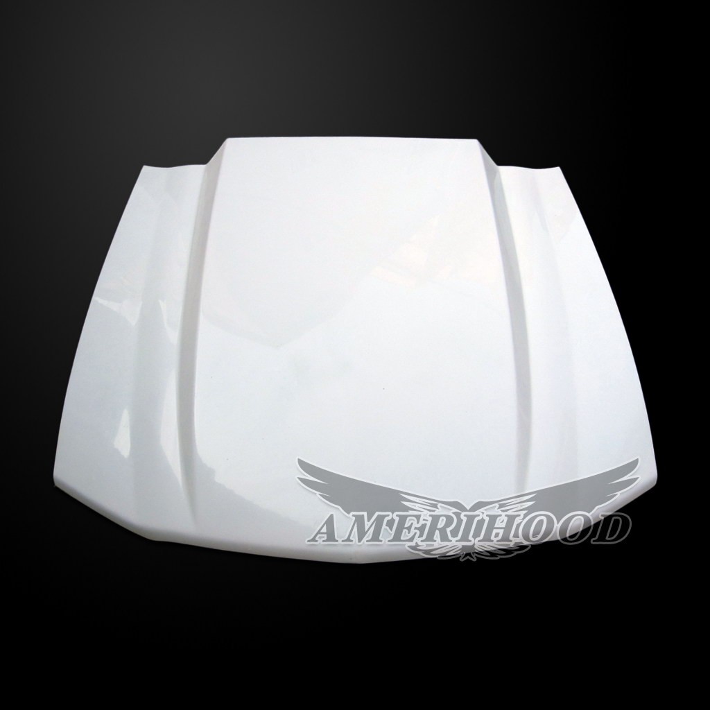 Image 3 - GT500 3" Cowl Functional Heat Extractor Fiberglass Hood for 2007-2009 Ford Mustang by Amerihood - FM05AHCWLFHW500