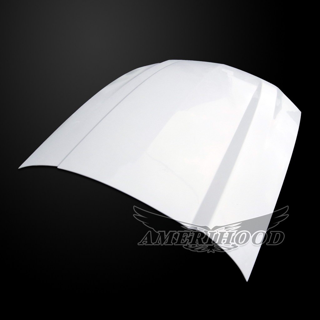 Image 4 - V6/GT 3" Cowl Functional Heat Extractor Fiberglass Hood for 2010-2012 Ford Mustang by Amerihood - FM10AHCWLFHW