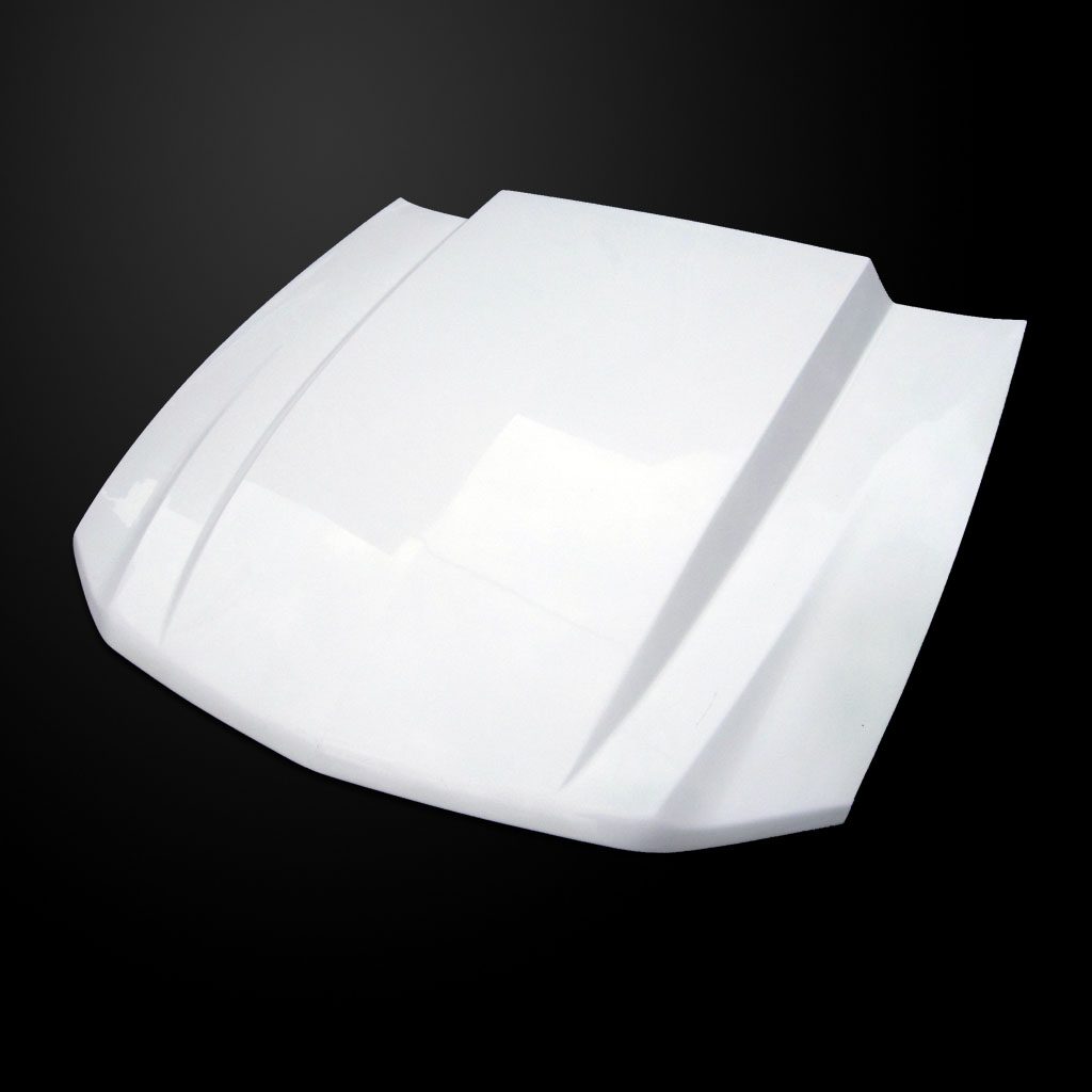 Image 5 - V6/GT 3" Cowl Functional Heat Extractor Fiberglass Hood for 2010-2012 Ford Mustang by Amerihood - FM10AHCWLFHW