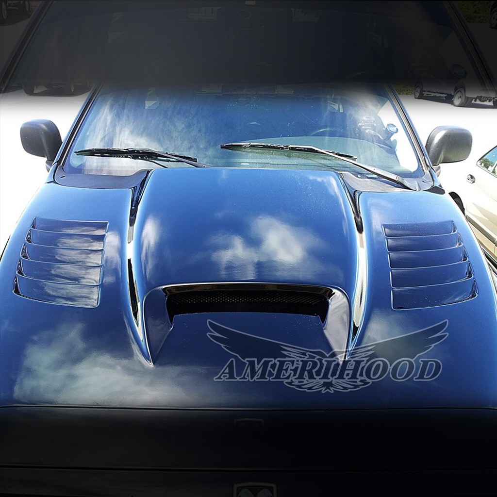 Image 3 - SSK Dual-Functional Ram Air Hood Fiberglass for 2003-2009 Dodge Ram 3500 by Amerihood - DR03AHSSKFH35