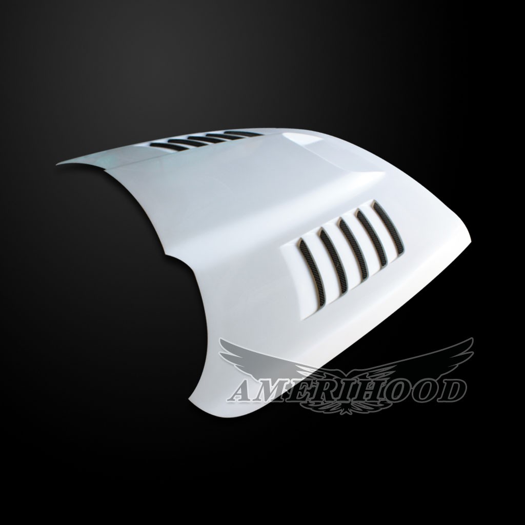 Image 7 - SSK Dual-Functional Ram Air Hood Fiberglass for 2003-2009 Dodge Ram 3500 by Amerihood - DR03AHSSKFH35