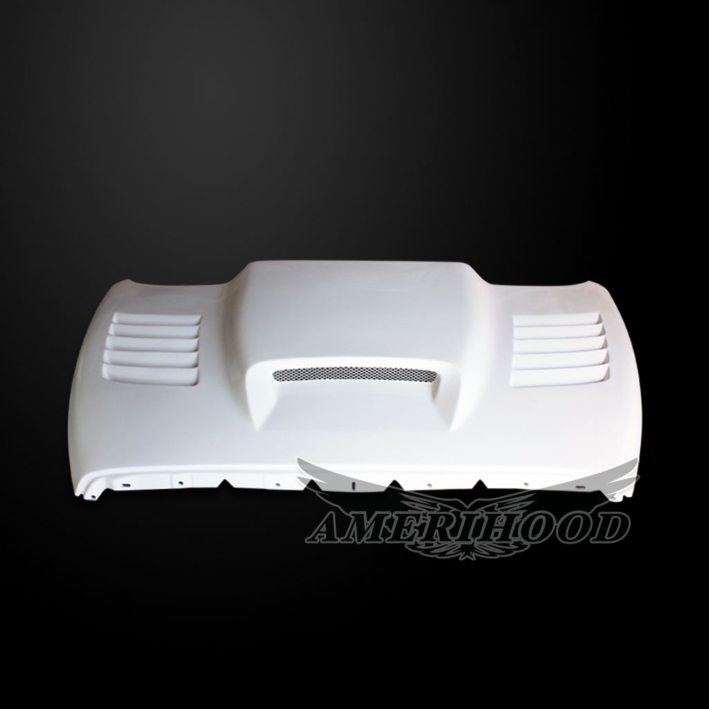 Image 8 - SSK Dual-Functional Ram Air Hood Fiberglass for 2003-2009 Dodge Ram 3500 by Amerihood - DR03AHSSKFH35