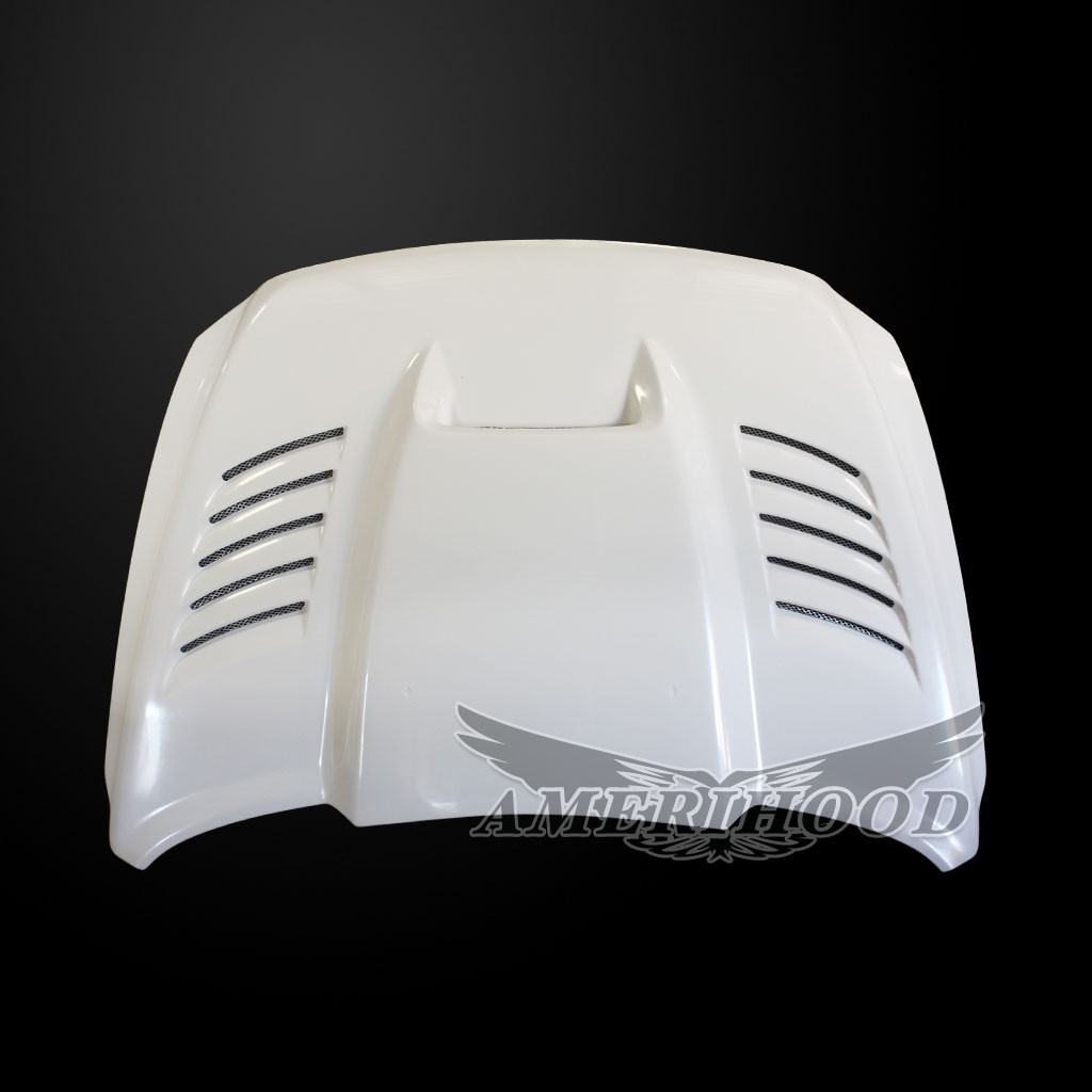 Image 4 - SSK Dual-Functional Ram Air Hood Fiberglass for 2010-2018 Dodge Ram 2500 by Amerihood - DR10AHSSKFHW25