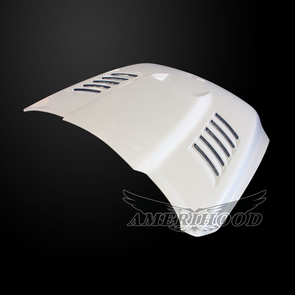 Image 2 - SSK Dual-Functional Ram Air Hood Fiberglass for 2010-2018 Dodge Ram 3500 by Amerihood - DR10AHSSKFHW35