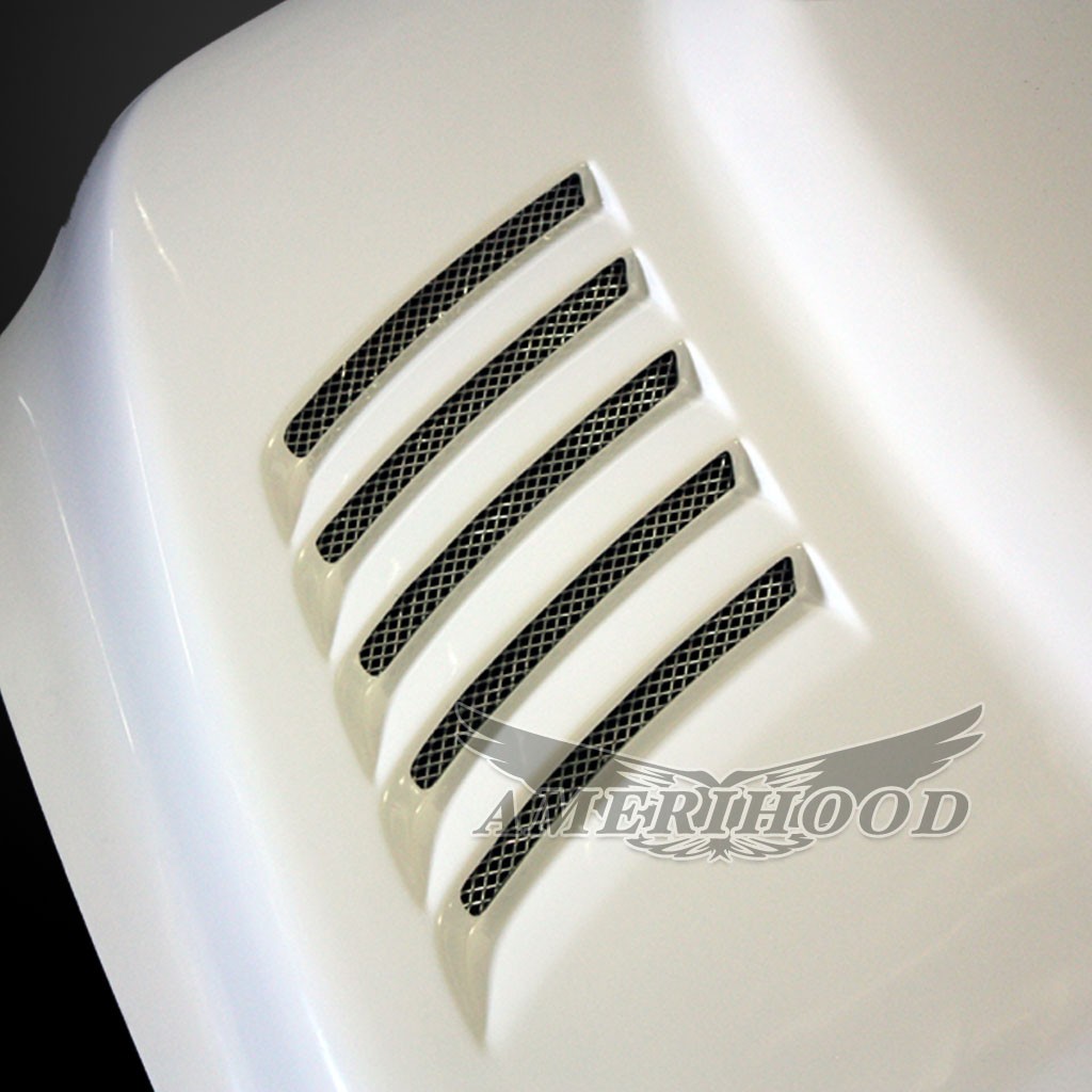 Image 8 - SSK Dual-Functional Ram Air Hood Fiberglass for 2010-2018 Dodge Ram 3500 by Amerihood - DR10AHSSKFHW35