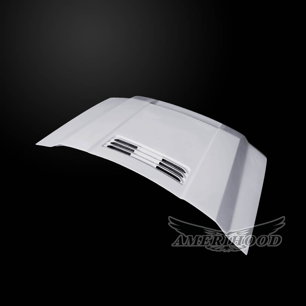 Image 2 - BFT-Style Dual-Functional Fiberglass Hood for 2014-2018 GMC Sierra 1500 by Amerihood - GS14AHBFTFHW