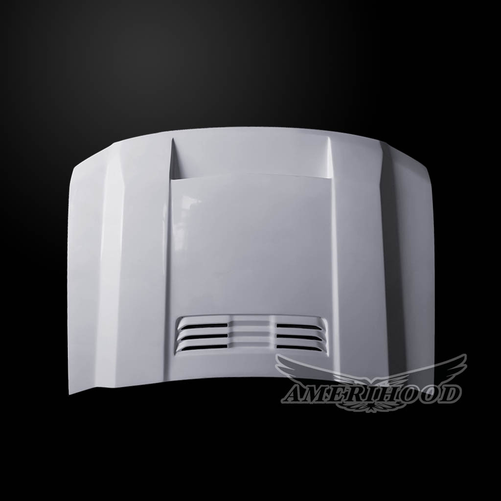 Image 3 - BFT-Style Dual-Functional Fiberglass Hood for 2014-2018 GMC Sierra 1500 by Amerihood - GS14AHBFTFHW
