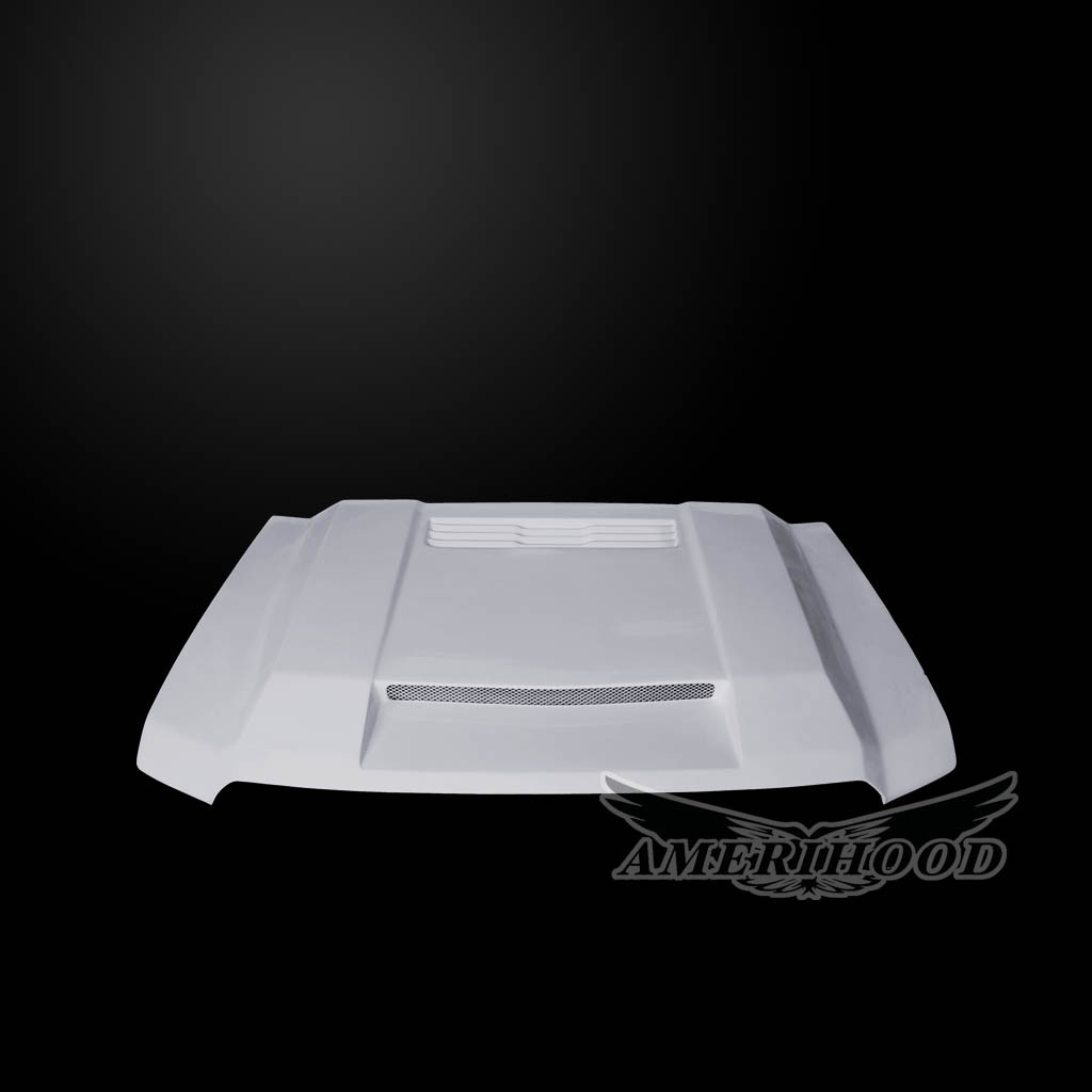 Image 5 - BFT-Style Dual-Functional Fiberglass Hood for 2014-2018 GMC Sierra 1500 by Amerihood - GS14AHBFTFHW