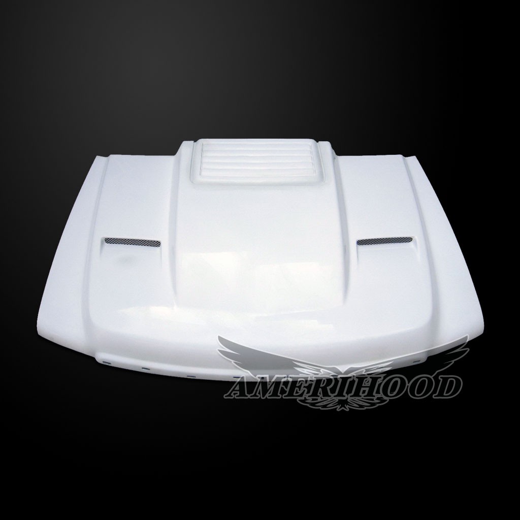 Image 5 - Cowl-2 Dual-Functional Ram Air Hood Fiberglass for 2007-2013 GMC Sierra 1500 by Amerihood - GS07AHCWL2FHW