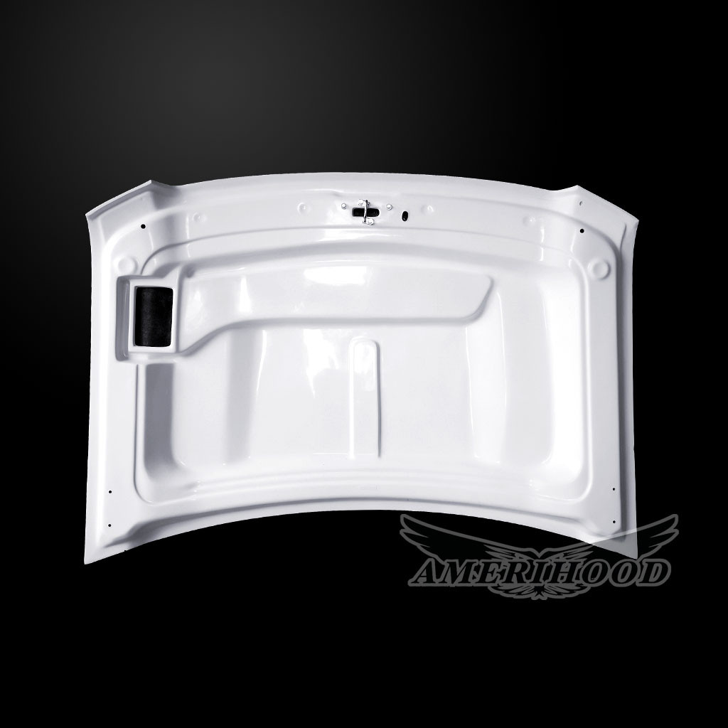 Image 5 - Type-RS Ram-Air Functional Fiberglass Hood for 2014-2018 GMC Sierra 1500 by Amerihood - GS14AHRSSFHW
