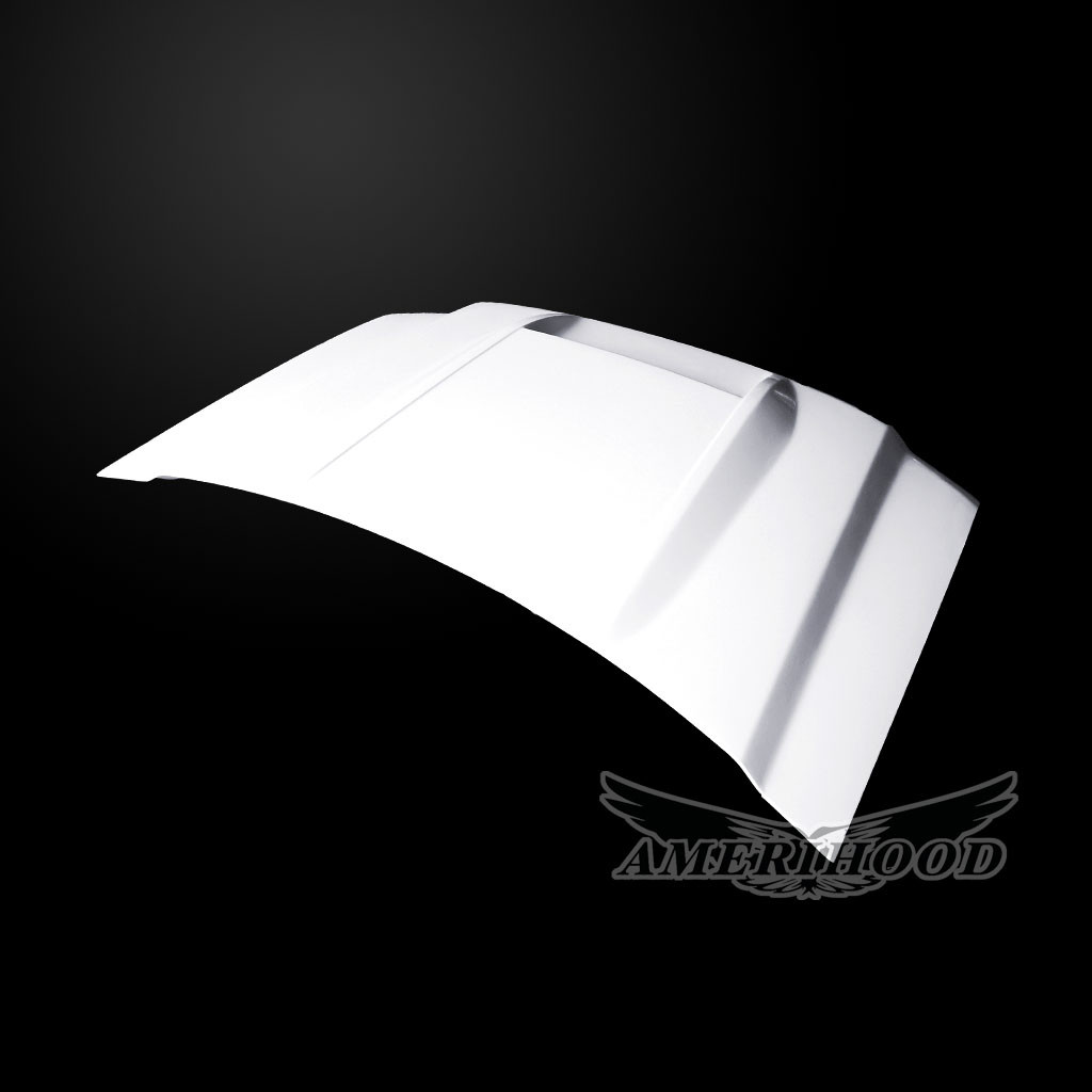 Image 6 - Type-RS Ram-Air Functional Fiberglass Hood for 2014-2018 GMC Sierra 1500 by Amerihood - GS14AHRSSFHW