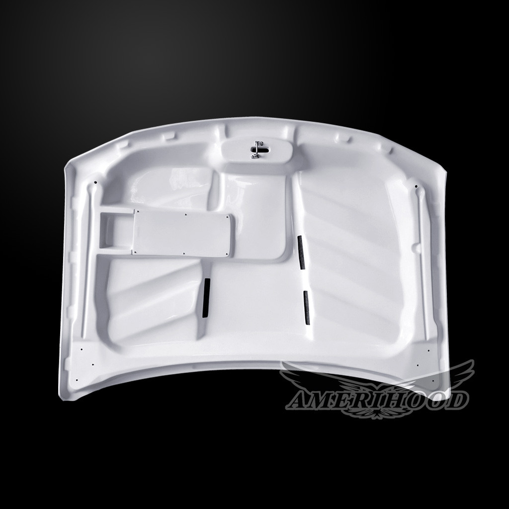 Image 2 - VIP-Style Dual-Functional Fiberglass Hood for 2006-2007 Chevrolet Silverado 1500/2500/3500 by Amerihood - CS06AHVIPFHW