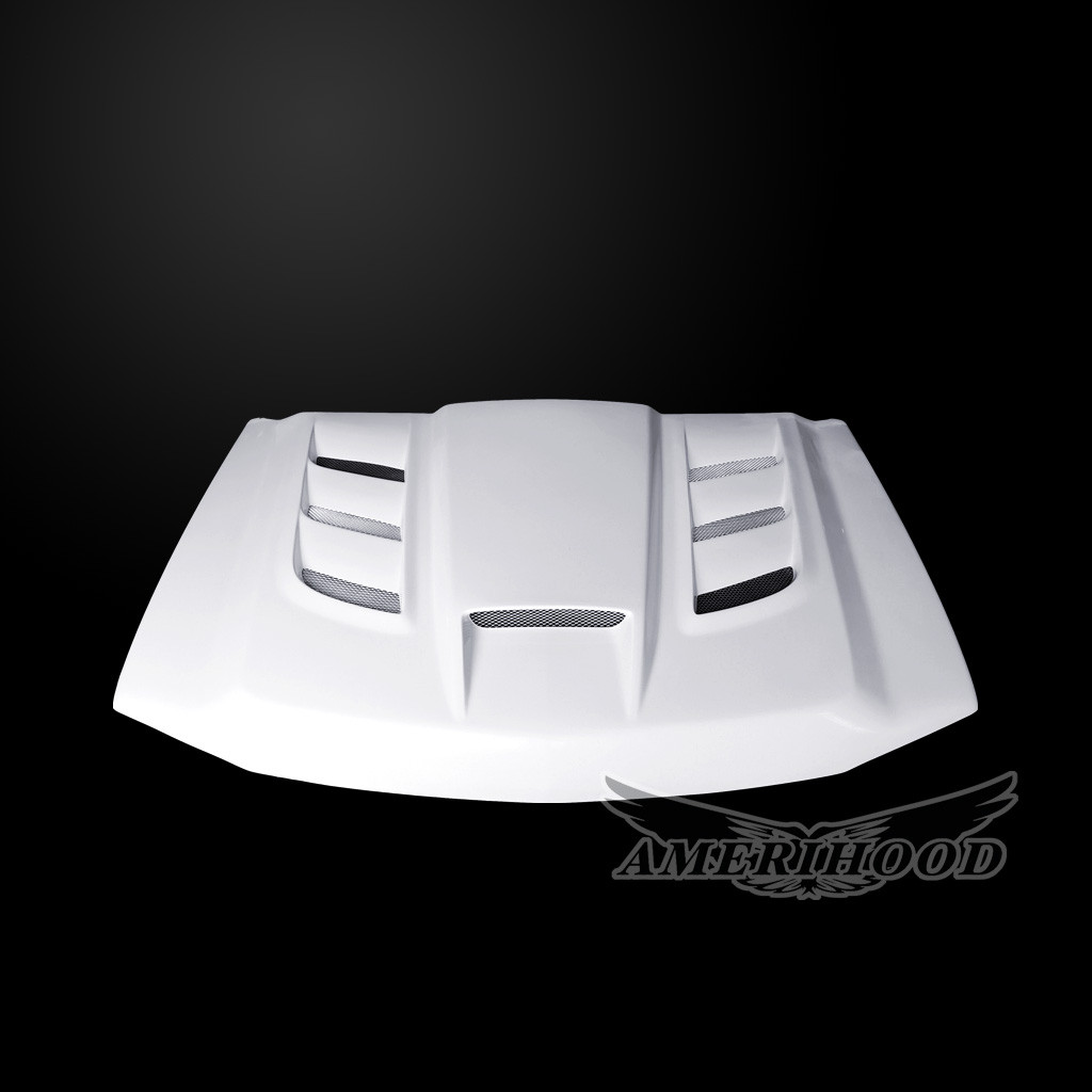 Image 5 - VIP-Style Dual-Functional Fiberglass Hood for 2006-2007 Chevrolet Silverado 1500/2500/3500 by Amerihood - CS06AHVIPFHW