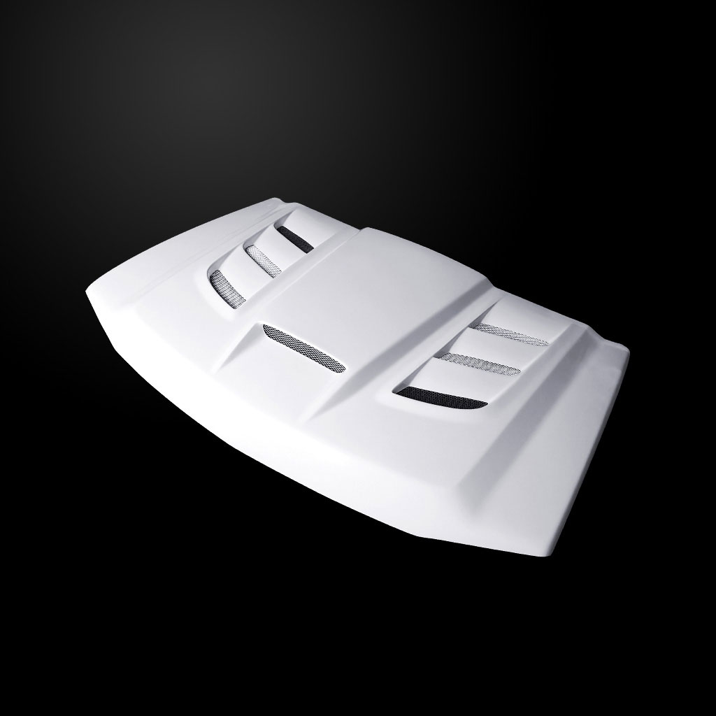 Image 6 - VIP-Style Dual-Functional Fiberglass Hood for 2006-2007 Chevrolet Silverado 1500/2500/3500 by Amerihood - CS06AHVIPFHW