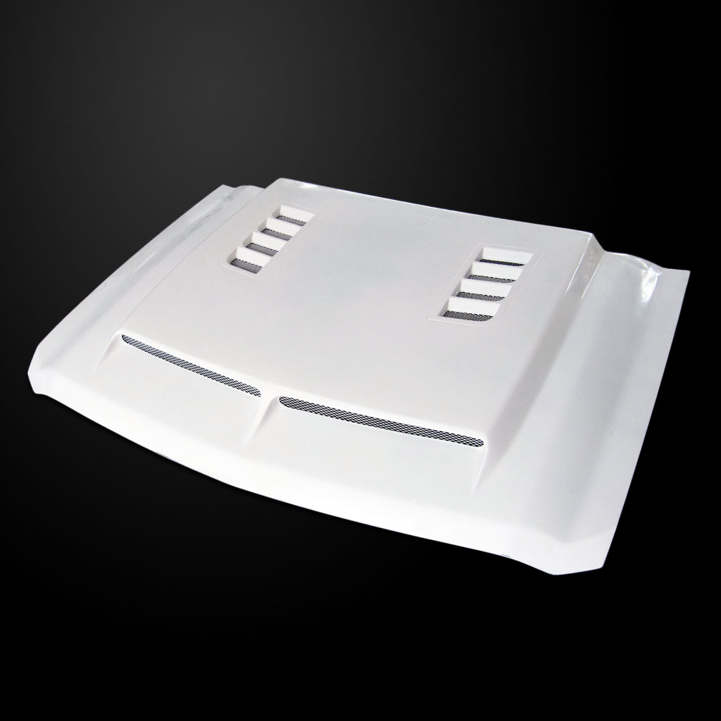 Image 4 - Type-E Dual-Functional Ram Air Fiberglass Hood for 2015-2019 Chevrolet Silverado 2500 by Amerihood - CS15AHTEFHW25