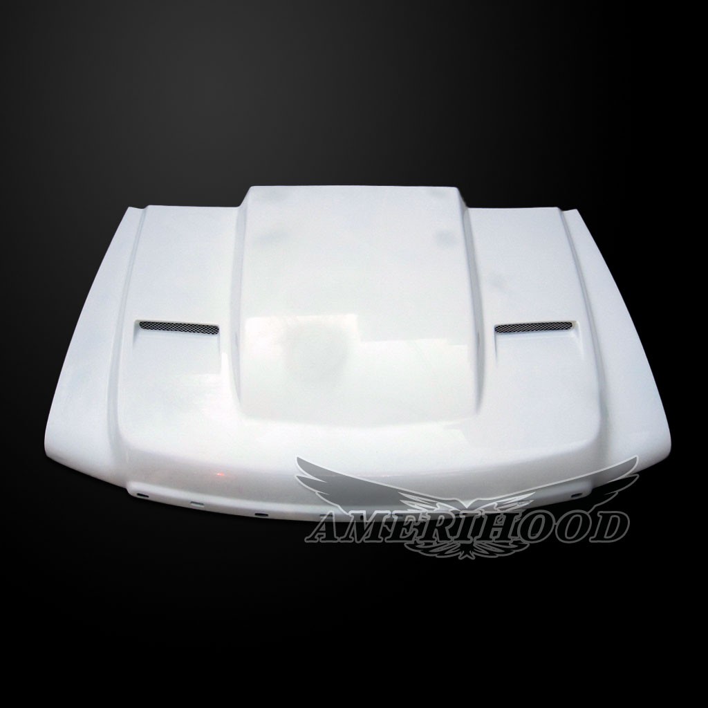 Image 2 - Cowl Dual-Functional Ram Air Hood Fiberglass for 2007-2010 GMC Sierra 2500 by Amerihood - GS07AHCWL1FHW25
