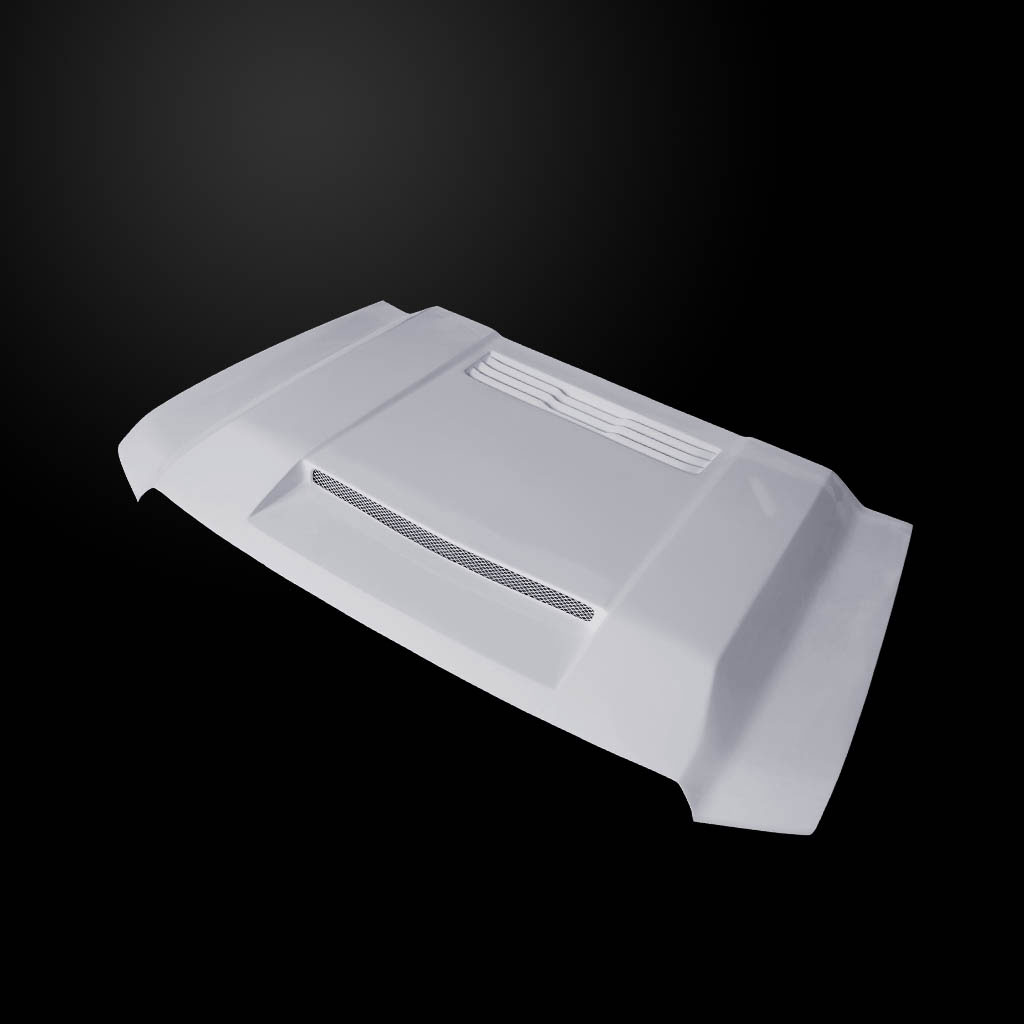 Image 1 - BFT-Style Dual-Functional Fiberglass Hood for 2015-2019 GMC Sierra 2500/3500 by Amerihood - GS15AHBFTFHW25