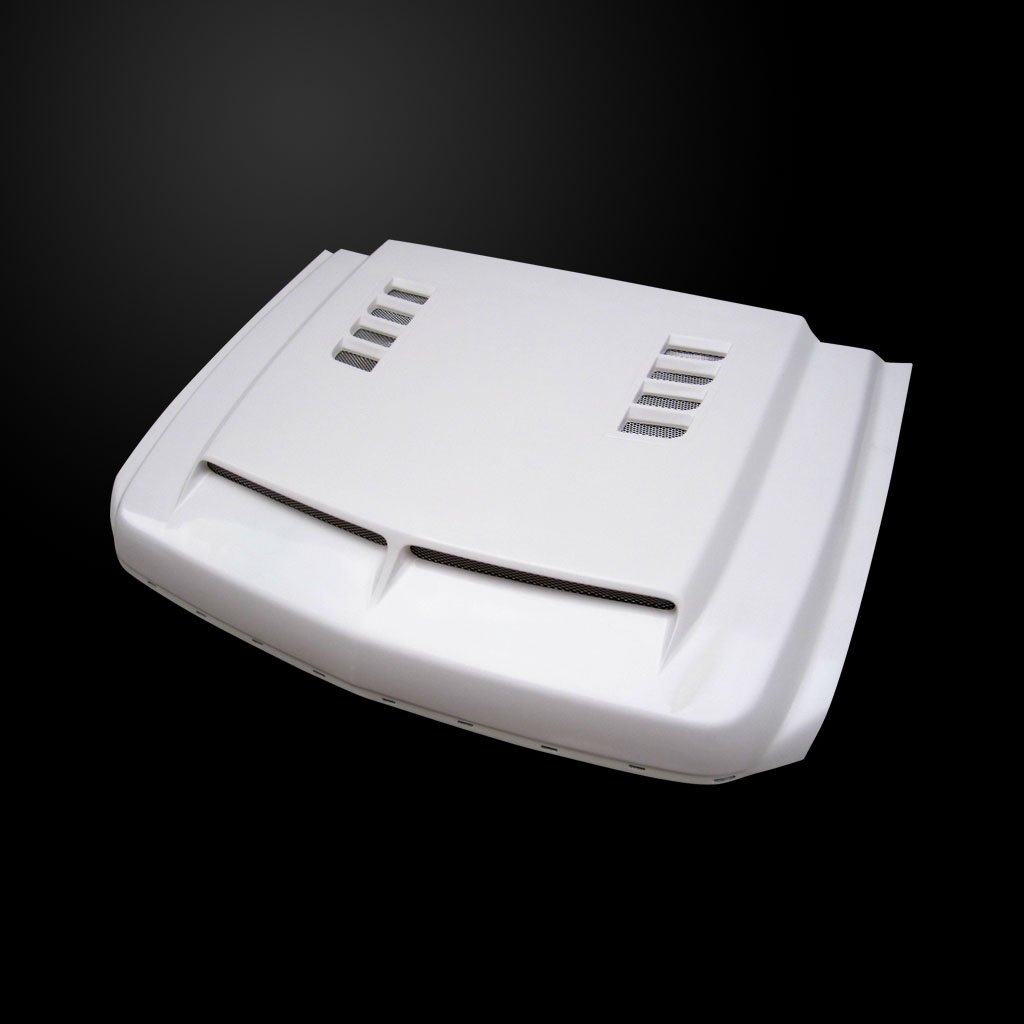 Image 1 - Type-E Dual-Functional Ram Air Hood Fiberglass for 2007-2010 Chevrolet Silverado 2500/3500 by Amerihood - CS07AHTEFHW25