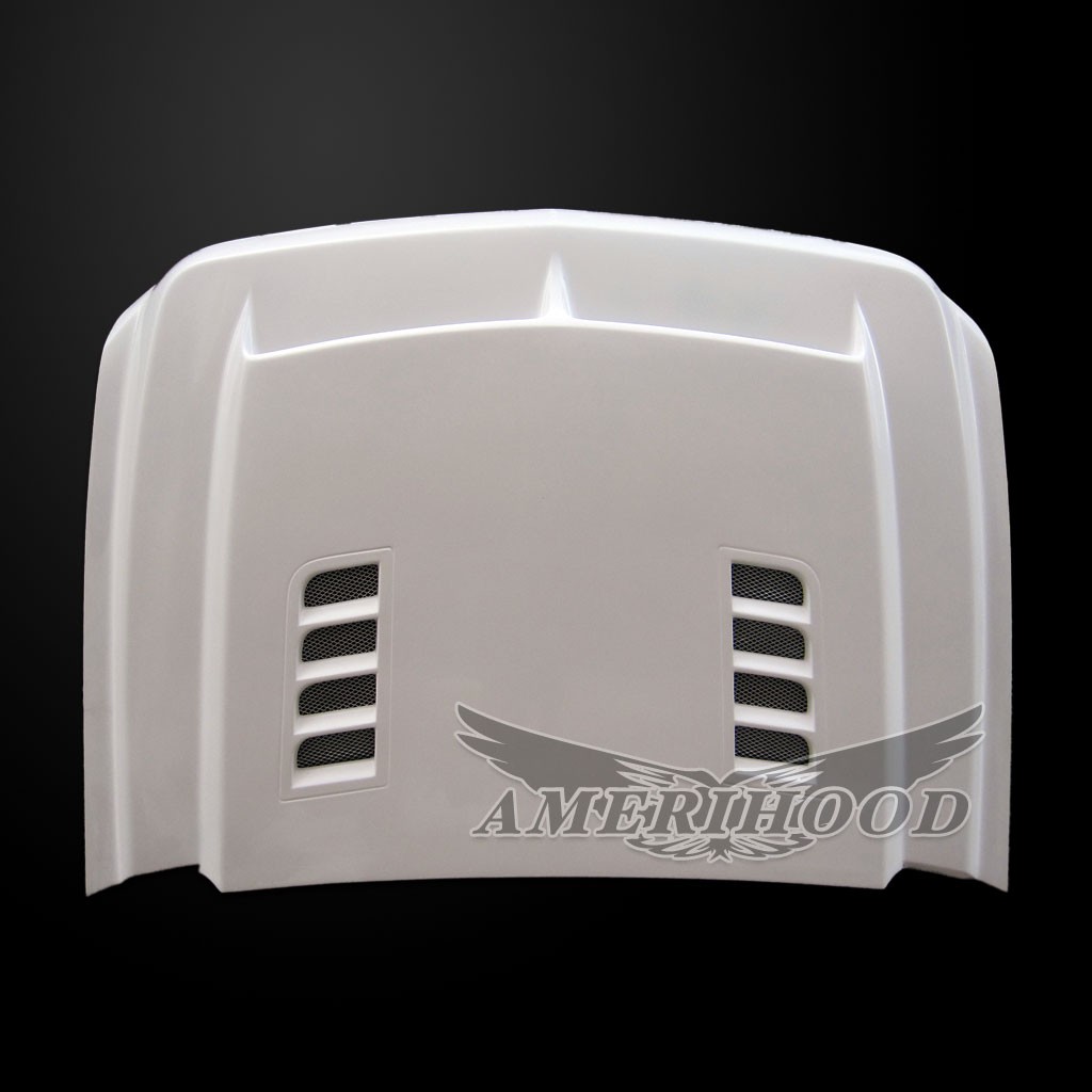 Image 2 - Type-E Dual-Functional Ram Air Hood Fiberglass for 2007-2010 Chevrolet Silverado 2500/3500 by Amerihood - CS07AHTEFHW25