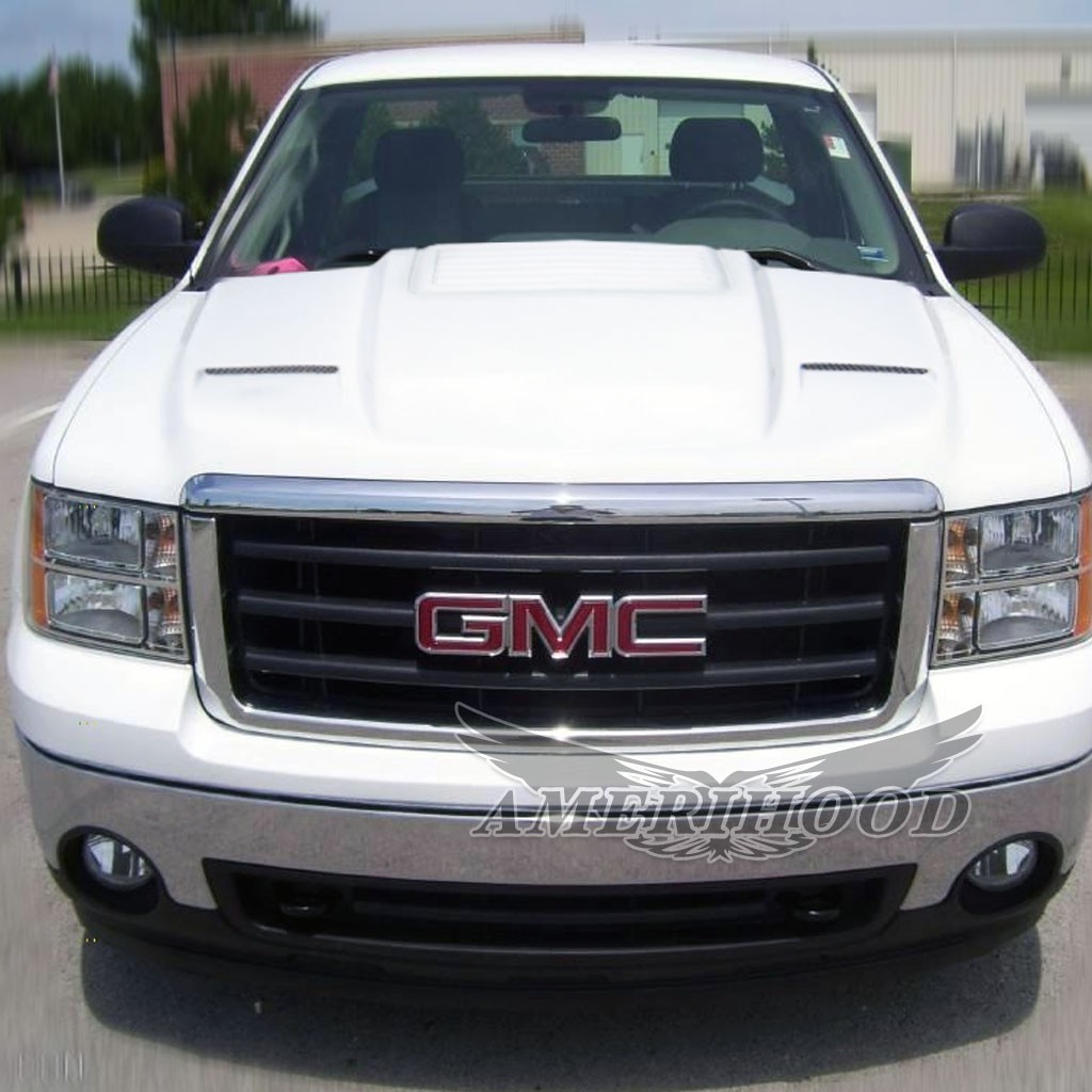 Image 8 - Cowl-2 Dual-Functional Ram Air Hood Fiberglass for 2007-2010 GMC Sierra 3500 by Amerihood - GS07AHCWL2FHW35