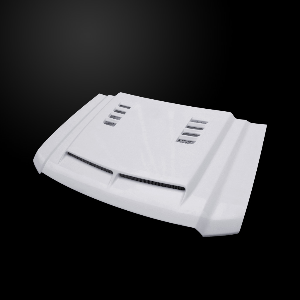 Image 1 - Type-E Fiberglass Dual-Functional Ram Air Hood for 2015-2019 GMC Sierra 3500 by Amerihood - GS15AHTEFHW35