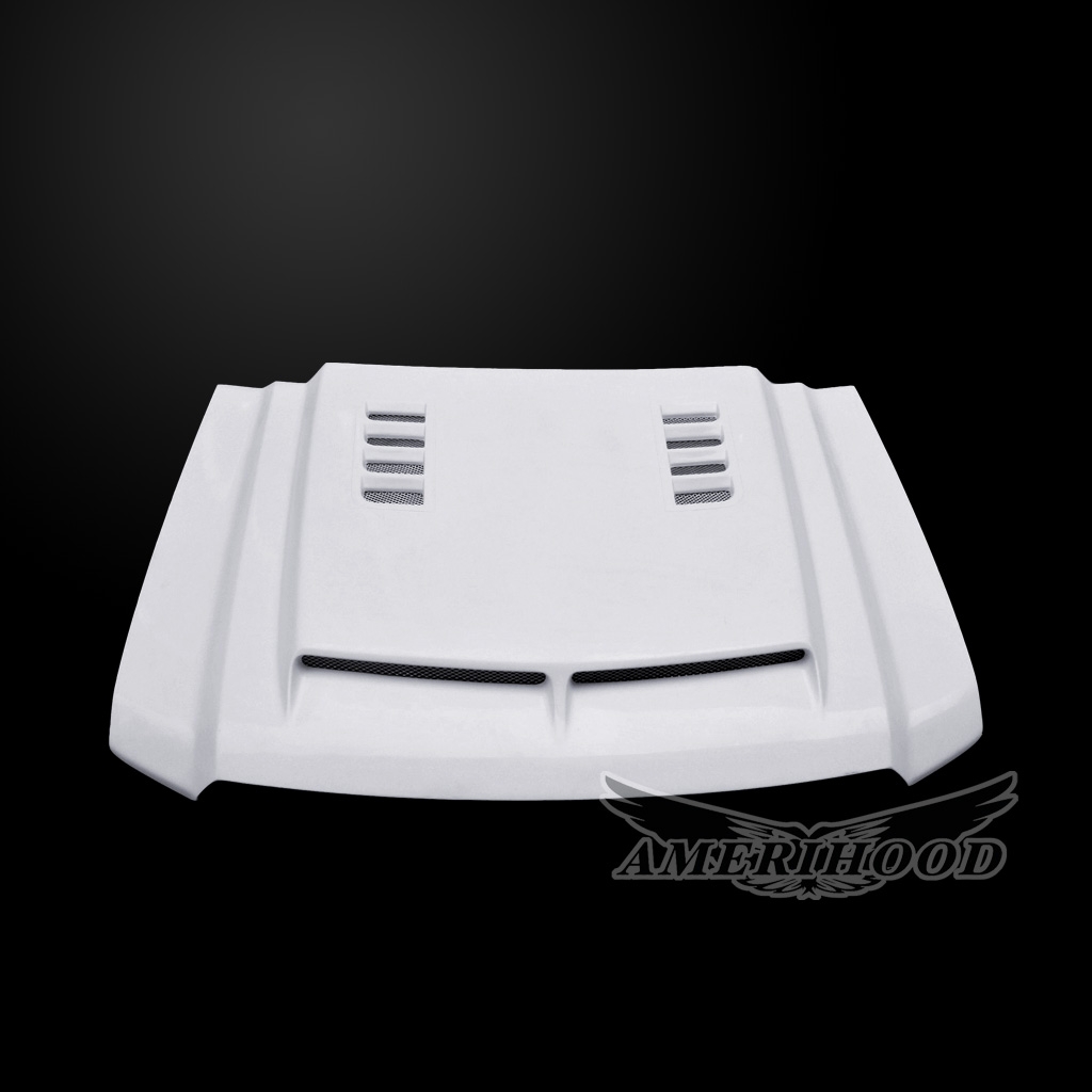 Image 2 - Type-E Fiberglass Dual-Functional Ram Air Hood for 2015-2019 GMC Sierra 3500 by Amerihood - GS15AHTEFHW35
