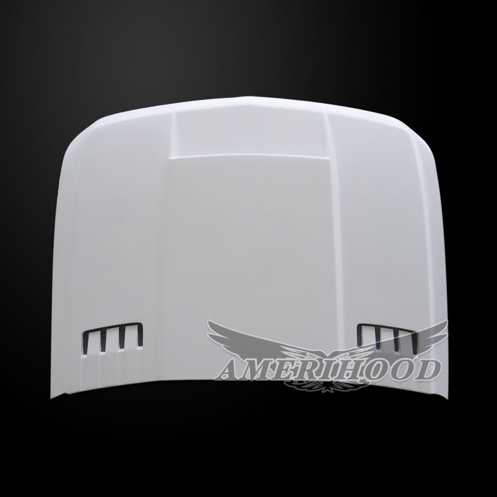 Image 3 - RS Dual-Functional Ram Air Hood Fiberglass for 2007-2013 Chevrolet Silverado 1500 by Amerihood - CS07AHRSFHW