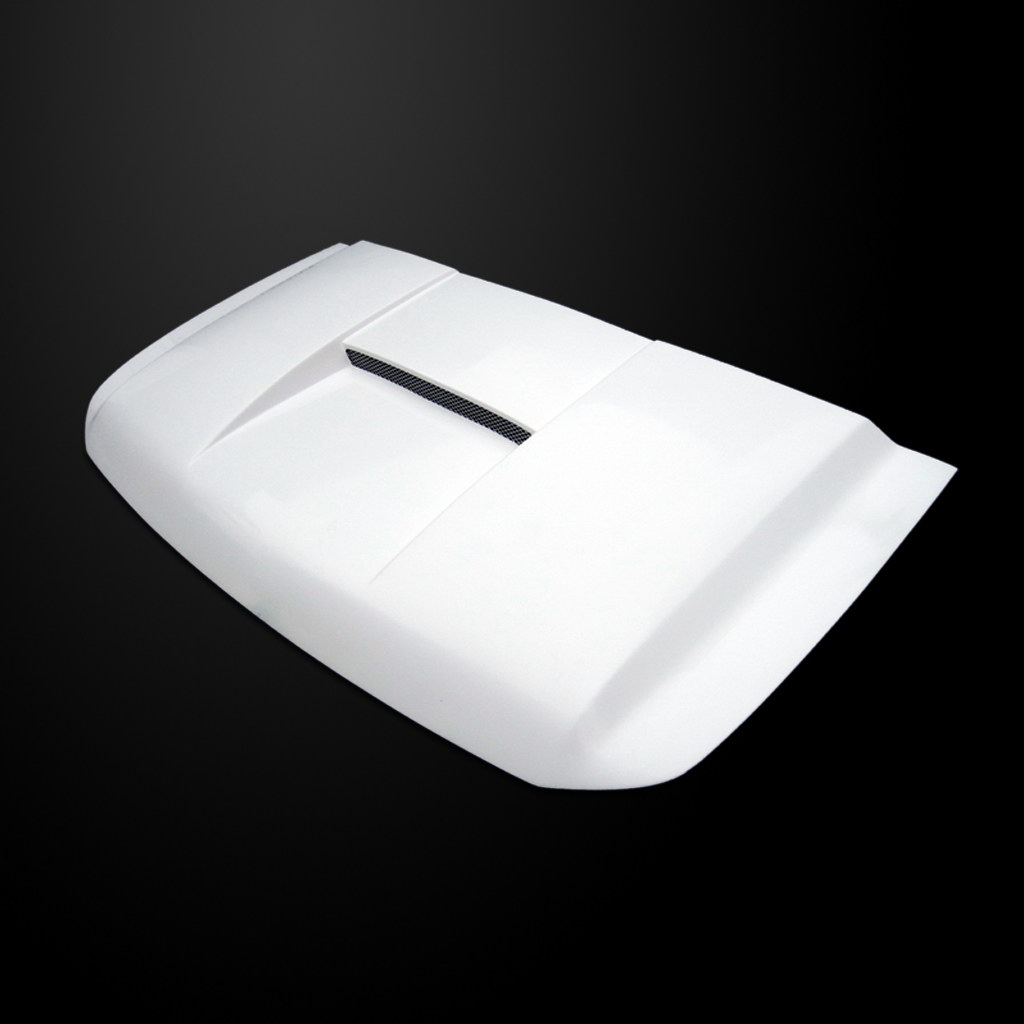 Image 1 - Type-S Functional Ram-Air Hood Fiberglass for 2004-2014 Nissan Titan / Armada by Amerihood - NT04AHTSFHW