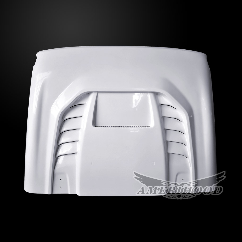 Image 4 - JL STM Dual-Functional Ram Air Fiberglass Hood for 2018-2019 Jeep Wrangler by Amerihood - JW18AHSTMFHWJL