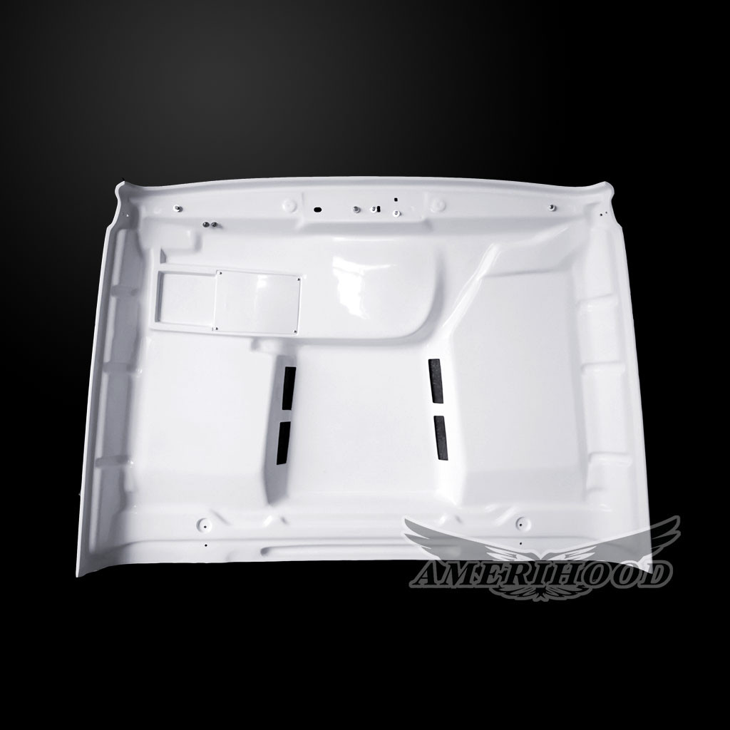 Image 4 - JL SSK Fiberglass Dual-Functional Ram Air Hood for 2018-2020 Jeep Wrangler by Amerihood - JW18AHSSKFHWJL