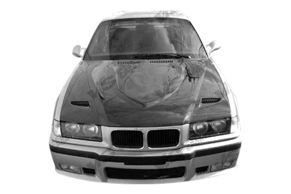 IMAGE 1 - 1992-1998 BMW 3-Series 2DR E36 Euro R Style Carbon Fiber Hood by ViS Racing - 92BME362DEUR-010C