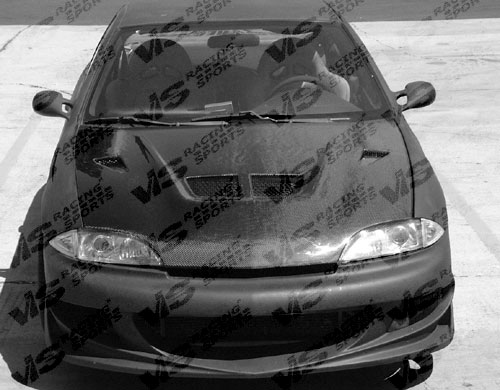 IMAGE 2 - 2003-2005 Chevrolet Cavalier 2DR/4DR EVO Style Carbon Fiber Hood by ViS Racing - 03CHCAV2DEV-010C