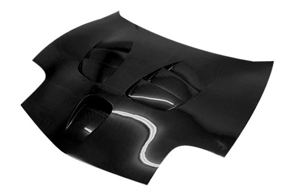 IMAGE 2 - 1997-2004 Chevrolet Corvette Fuzion Style Carbon Fiber Hood by ViS Racing - 97CHCOR2DFZ-010C