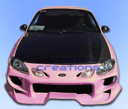 IMAGE 2 - 1998-2003 Ford Escort ZX-2 2DR OEM Style Carbon Fiber Hood by ViS Racing - 98FDZX22DOE-010C