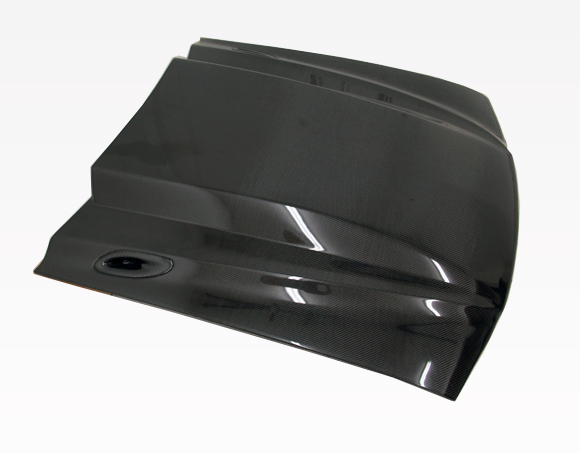IMAGE 2 - 1994-1998 Ford Mustang Cowl Induction Style Carbon Fiber Hood by ViS Racing - 94FDMUS2DCI-010C