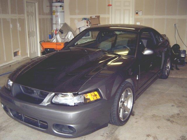 IMAGE 2 - 1999-2004 Ford Mustang Cowl Induction Style Carbon Fiber Hood by ViS Racing - 99FDMUS2DCI-010C