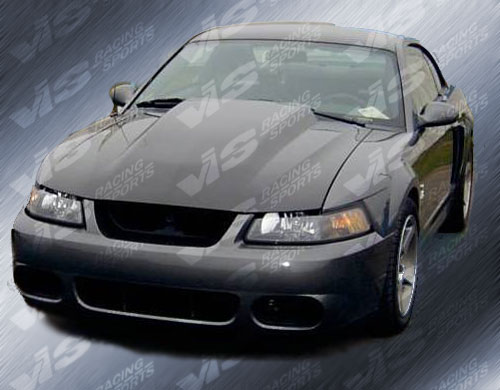 IMAGE 6 - 1999-2004 Ford Mustang Cowl Induction Style Carbon Fiber Hood by ViS Racing - 99FDMUS2DCI-010C