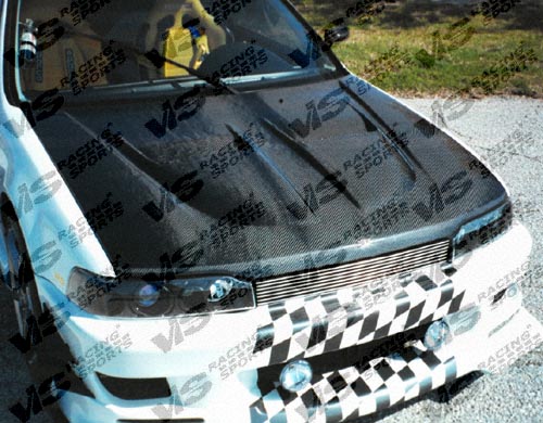 IMAGE 3 - 1994-1997 Honda Accord 2DR/4DR 4-CYL Xtreme GT Style Carbon Fiber Hood by ViS Racing - 94HDACC2DGT-010C