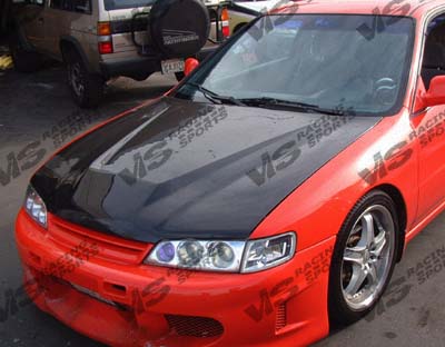IMAGE 2 - 1998-2002 Honda Accord 2DR Invader Style Carbon Fiber Hood by ViS Racing - 98HDACC2DVS-010C