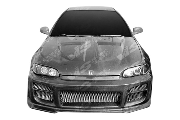 IMAGE 1 - 1992-1995 Honda Civic 2DR Xtreme GT Style Carbon Fiber Hood by ViS Racing - 92HDCVC2DGT-010C