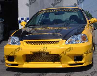 IMAGE 2 - 1996-1998 Honda Civic 2DR/4DR OEM Style Carbon Fiber Hood by ViS Racing - 96HDCVC2DOE-010C