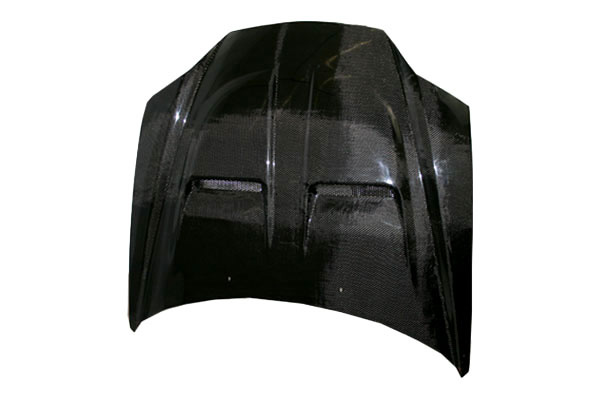 IMAGE 1 - 2003-2006 Hyundai Tiburon Xtreme GT Style Carbon Fiber Hood by ViS Racing - 03HYTIB2DGT-010C